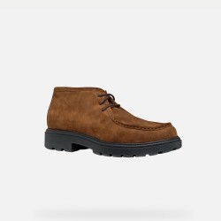 GEOX ΠΑΠΟΥΤΣΙΑ ΜΠΟΤΑΚΙΑ SPHERICA EC7 SUEDE ΚΑΦΕ
