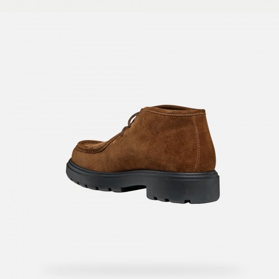 GEOX ΠΑΠΟΥΤΣΙΑ ΜΠΟΤΑΚΙΑ SPHERICA EC7 SUEDE ΚΑΦΕ