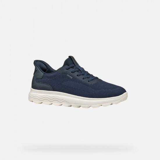 GEOX ΠΑΠΟΥΤΣΙΑ SNEAKERS SPHERICA PLUS A KNIT.TE ΜΠΛΕ