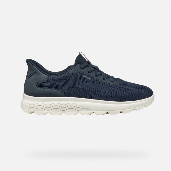 GEOX ΠΑΠΟΥΤΣΙΑ SNEAKERS SPHERICA PLUS A KNIT.TE ΜΠΛΕ