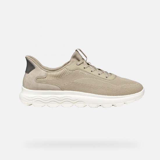 GEOX ΠΑΠΟΥΤΣΙΑ SNEAKERS SPHERICA PLUS A KNIT.TE ΜΠΕΖ