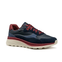 GEOX ΠΑΠΟΥΤΣΙΑ SNEAKERS SPHERICA ACTIF X1 ΜΠΟΡΝΤΟ-ΜΠΛΕ