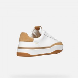 GEOX ΠΑΠΟΥΤΣΙΑ SNEAKERS DYNAMIA RESPIRA ΤΑΜΠΑ-ΛΕΥΚΟ