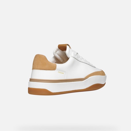 GEOX ΠΑΠΟΥΤΣΙΑ SNEAKERS DYNAMIA RESPIRA ΤΑΜΠΑ-ΛΕΥΚΟ