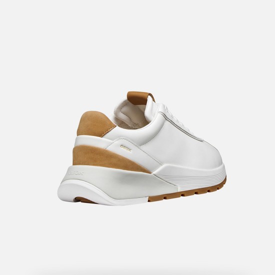 GEOX ΠΑΠΟΥΤΣΙΑ SNEAKERS METROPOLI ΤΑΜΠΑ-ΛΕΥΚΟ