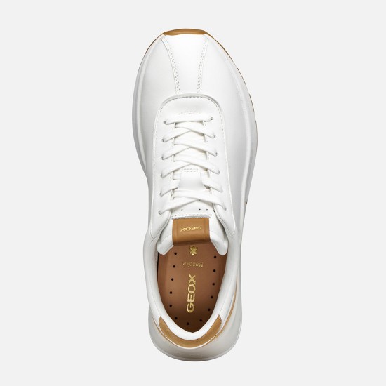 GEOX ΠΑΠΟΥΤΣΙΑ SNEAKERS METROPOLI ΤΑΜΠΑ-ΛΕΥΚΟ