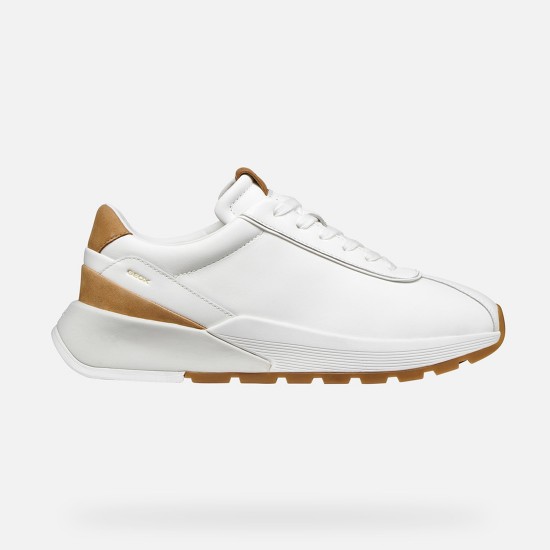 GEOX ΠΑΠΟΥΤΣΙΑ SNEAKERS METROPOLI ΤΑΜΠΑ-ΛΕΥΚΟ