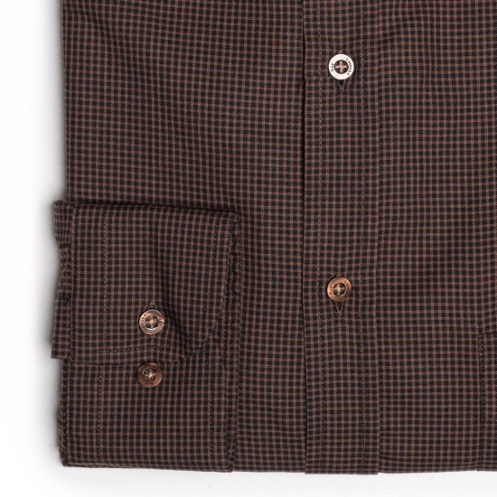 GUY LAROCHE ΠΟΥΚΑΜΙΣΟ BUTTON DOWN ΚΑΡΟ ΚΑΦΕ