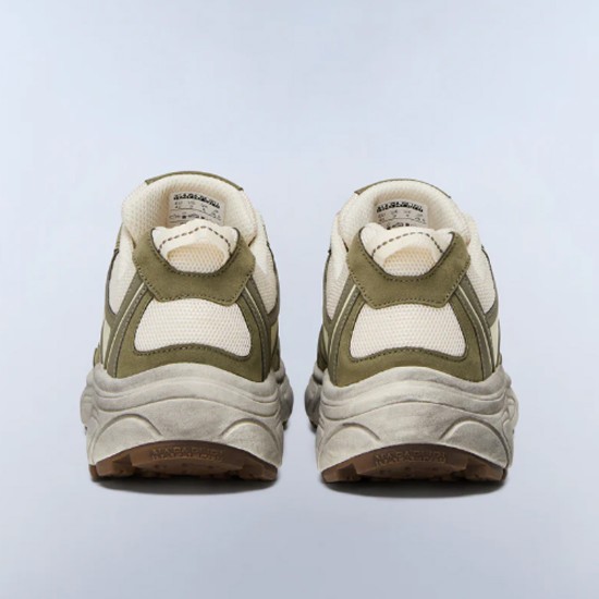 NAPAPIJRI ΠΑΠΟΥΤΣΙΑ SNEAKERS S6DELTA01 LOGO ΛΕΥΚΟ-ΠΡΑΣΙΝΟ