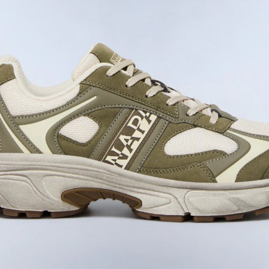 NAPAPIJRI ΠΑΠΟΥΤΣΙΑ SNEAKERS S6DELTA01 LOGO ΛΕΥΚΟ-ΠΡΑΣΙΝΟ