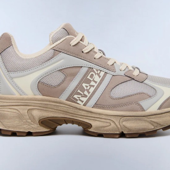 NAPAPIJRI ΠΑΠΟΥΤΣΙΑ SNEAKERS S6DELTA01 LOGO ΛΕΥΚΟ-ΜΠΕΖ