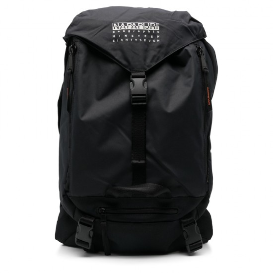 NAPAPIJRI ΤΣΑΝΤΑ BACKPACK H-ADULA LOGO ΜΑΥΡΗ