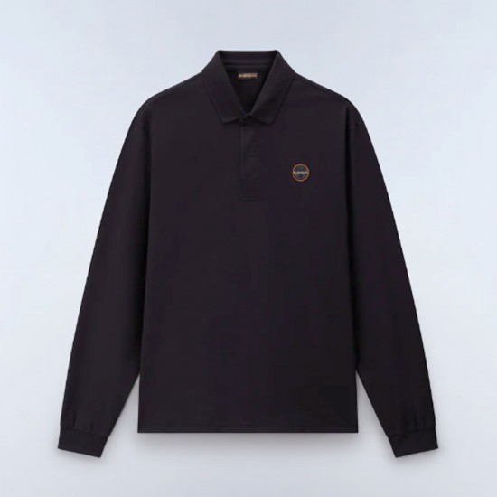 NAPAPIJRI POLO E-BADGE RELAXED FIT LOGO ΜΑΥΡΟ NAPAPIJRI POLO E-BADGE RELAXED FIT LOGO ΜΑΥΡΟ