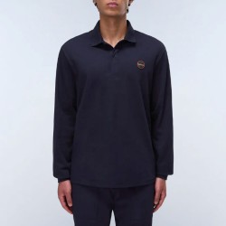 NAPAPIJRI POLO E-BADGE RELAXED FIT LOGO ΜΠΛΕ