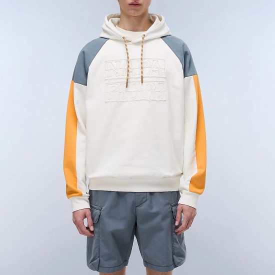 NAPAPIJRI ΦΟΥΤΕΡ HOODIE B-CENCI LOOSE PREMIUM FIT LOGO ΚΙΤΡΙΝΟ-ΓΚΡΙ-ΛΕΥΚΟ NAPAPIJRI ΦΟΥΤΕΡ HOODIE B-CENCI LOOSE PREMIUM FIT LOGO ΚΙΤΡΙΝΟ-ΓΚΡΙ-ΛΕΥΚΟ