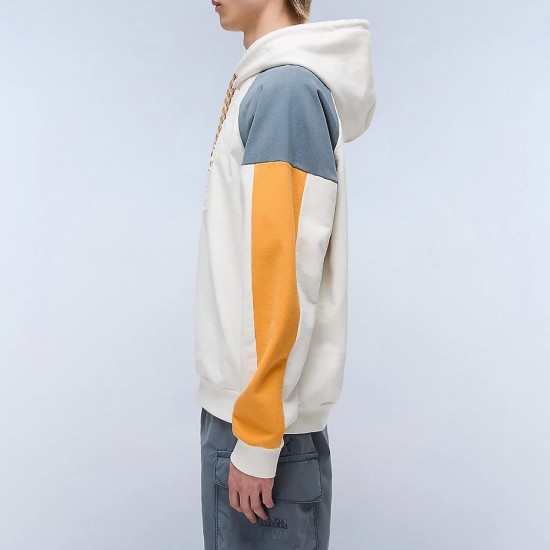 NAPAPIJRI ΦΟΥΤΕΡ HOODIE B-CENCI LOOSE PREMIUM FIT LOGO ΚΙΤΡΙΝΟ-ΓΚΡΙ-ΛΕΥΚΟ NAPAPIJRI ΦΟΥΤΕΡ HOODIE B-CENCI LOOSE PREMIUM FIT LOGO ΚΙΤΡΙΝΟ-ΓΚΡΙ-ΛΕΥΚΟ