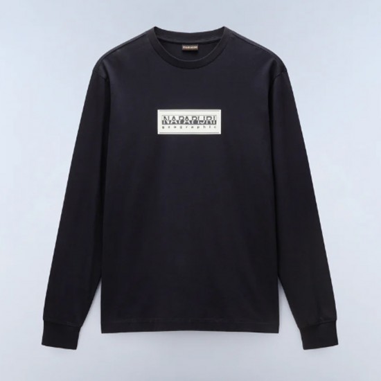 NAPAPIJRI T-SHIRT S-BOX RELAXED FIT LOGO ΜΑΥΡΟ NAPAPIJRI T-SHIRT S-BOX RELAXED FIT LOGO ΜΑΥΡΟ