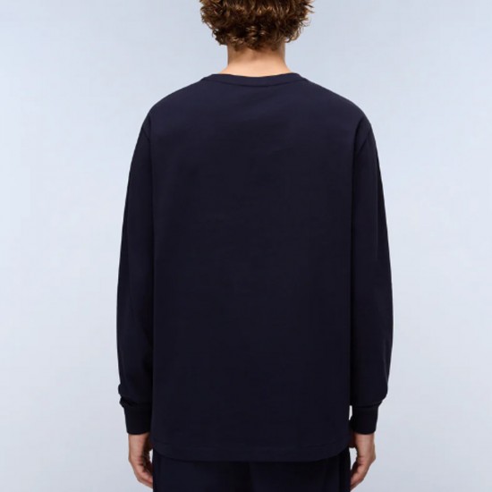 NAPAPIJRI T-SHIRT S-BOX RELAXED FIT LOGO ΜΠΛΕ NAPAPIJRI T-SHIRT S-BOX RELAXED FIT LOGO ΜΠΛΕ