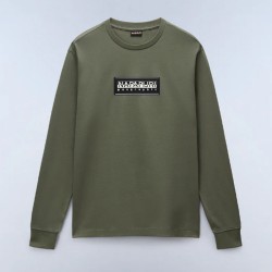 NAPAPIJRI T-SHIRT S-BOX RELAXED FIT LOGO ΛΑΔΙ