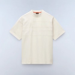 NAPAPIJRI T-SHIRT S-BRAIES LOOSE PREMIUM FIT LOGO ΕΚΡΟΥ