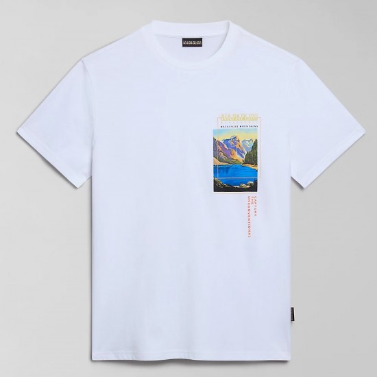 NAPAPIJRI T-SHIRT S-CANADA REGULAR FIT LOGO ΛΕΥΚΟ NAPAPIJRI T-SHIRT S-CANADA REGULAR FIT LOGO ΛΕΥΚΟ