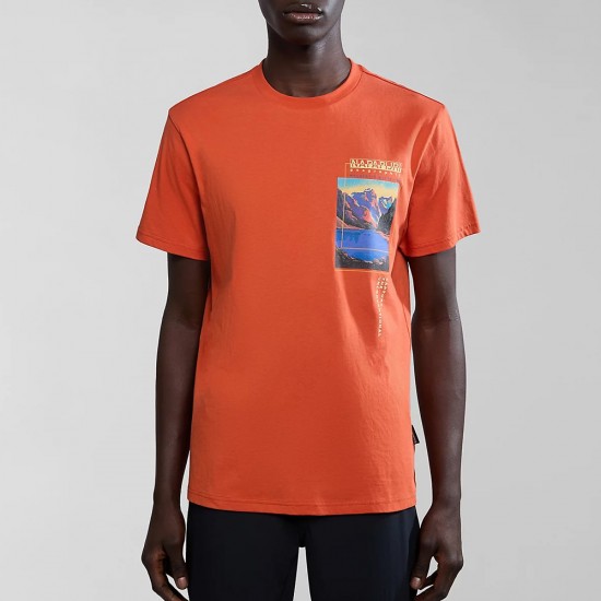 NAPAPIJRI T-SHIRT S-CANADA-REGULAR FIT ΠΟΡΤΟΚΑΛΙ NAPAPIJRI T-SHIRT S-CANADA-REGULAR FIT ΠΟΡΤΟΚΑΛΙ