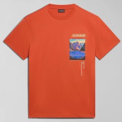 NAPAPIJRI T-SHIRT S-CANADA-REGULAR FIT ΠΟΡΤΟΚΑΛΙ