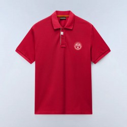 NAPAPIJRI POLO E-CLANIS RELAXED FIT LOGO ΚΟΚΚΙΝΟ