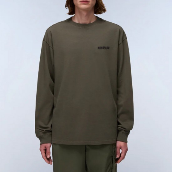 NAPAPIJRI T-SHIRT S-COLDIRAI LOOSE PREMIUM FIT ΠΙΣΩ LOGO ΛΑΔΙ