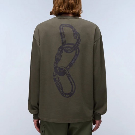 NAPAPIJRI T-SHIRT S-COLDIRAI LOOSE PREMIUM FIT ΠΙΣΩ LOGO ΛΑΔΙ