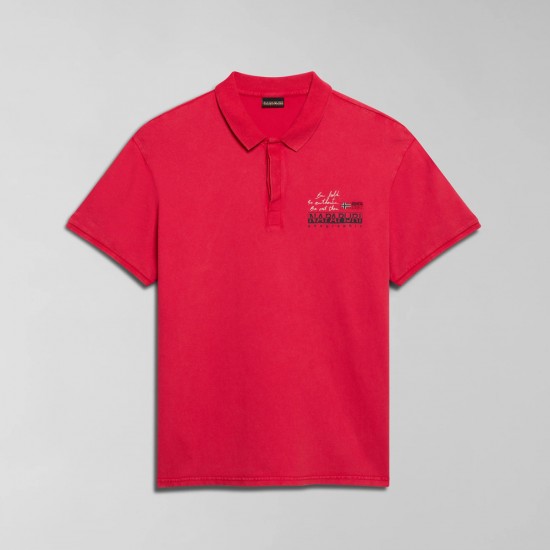 NAPAPIJRI POLO COLVILLE REGULAR FIT ΚΟΚΚΙΝΟ