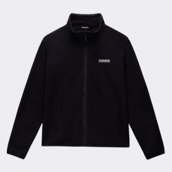 NAPAPIJRI ΖΑΚΕΤΑ FLEECE T-DERGANA REGULAR FIT ΜΑΥΡΟ