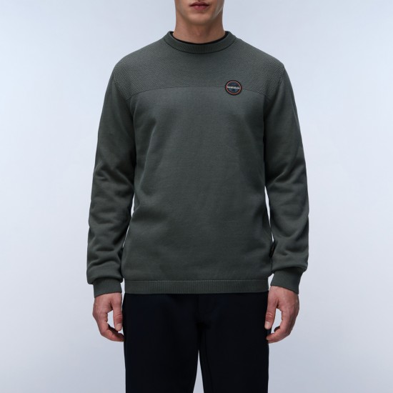 NAPAPIJRI ΠΛΕΚΤΟ DERRI C-NECK REGULAR FIT ΛΑΔΙ 