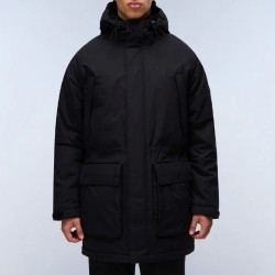 NAPAPIJRI ΜΠΟΥΦΑΝ PARKA DIRIES WATERPROOF ΜΕ ΚΟΥΚΟΥΛΑ ΜΑΥΡΟ