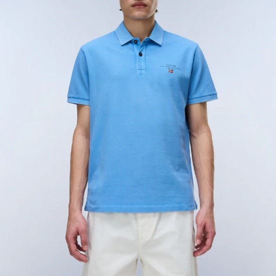 NAPAPIJRI POLO ELBAS REGULAR FIT LOGO ΣΙΕΛ