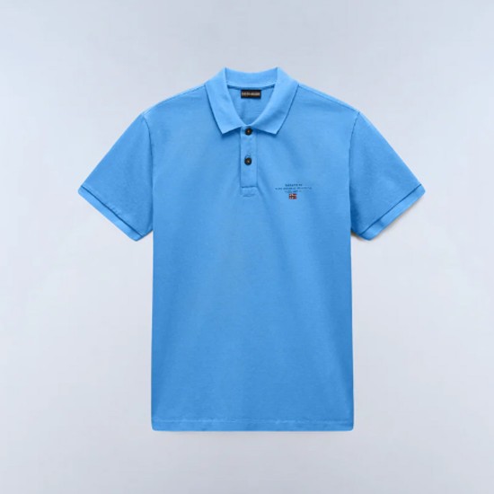 NAPAPIJRI POLO ELBAS REGULAR FIT LOGO ΣΙΕΛ
