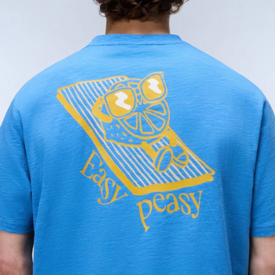 NAPAPIJRI T-SHIRT S-ELIOR RELAXED FIT BACK PRINT ΣΙΕΛ