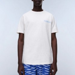 NAPAPIJRI T-SHIRT S-ELIOR RELAXED FIT BACK PRINT ΕΚΡΟΥ