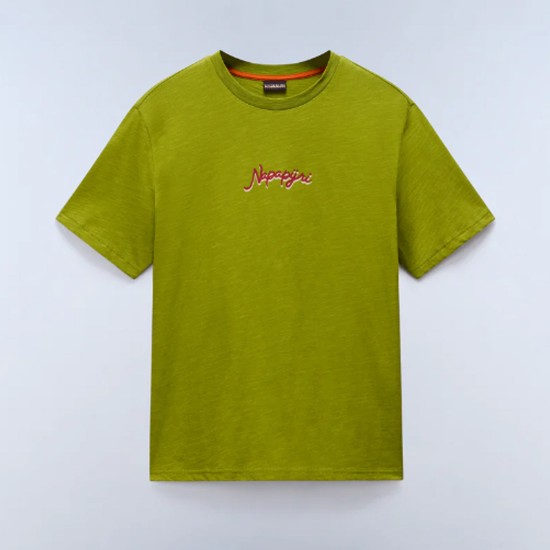 NAPAPIJRI T-SHIRT S-ELIOR RELAXED FIT BACK PRINT ΛΑΧΑΝΙ