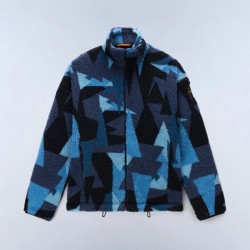 NAPAPIJRI ΜΠΟΥΦΑΝ FLEECE LOOSE PREMIUM ALLOVER PRINT ΜΠΛΕ