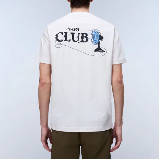 NAPAPIJRI T-SHIRT S-FLINT RELAXED FIT BACK PRINT FANCY ΛΕΥΚΟ