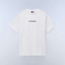 NAPAPIJRI T-SHIRT S-FLINT RELAXED FIT BACK PRINT FANCY ΛΕΥΚΟ