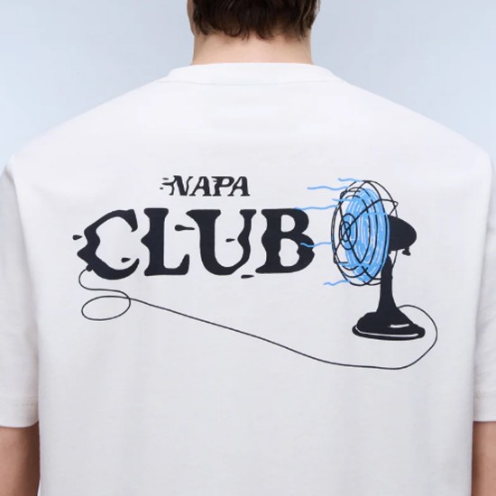 NAPAPIJRI T-SHIRT S-FLINT RELAXED FIT BACK PRINT FANCY ΛΕΥΚΟ
