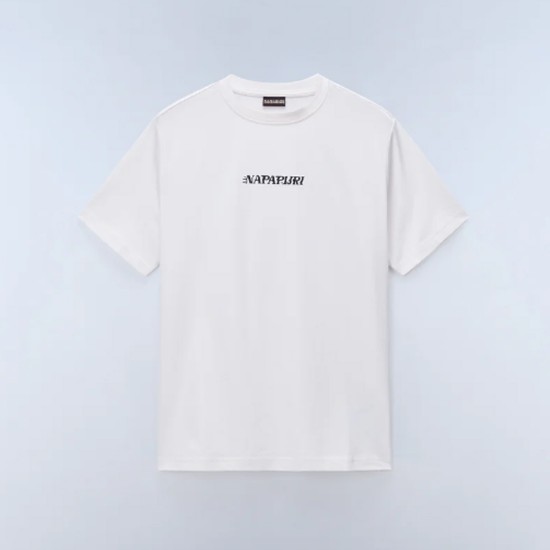 NAPAPIJRI T-SHIRT S-FLINT RELAXED FIT BACK PRINT FANCY ΛΕΥΚΟ