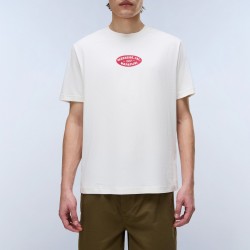 NAPAPIJRI T-SHIRT S-FLINT RELAXED FIT BACK PRINT ΛΕΥΚΟ