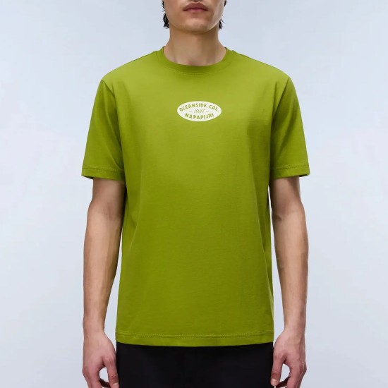 NAPAPIJRI T-SHIRT S-FLINT RELAXED FIT BACK PRINT ΛΑΧΑΝΙ