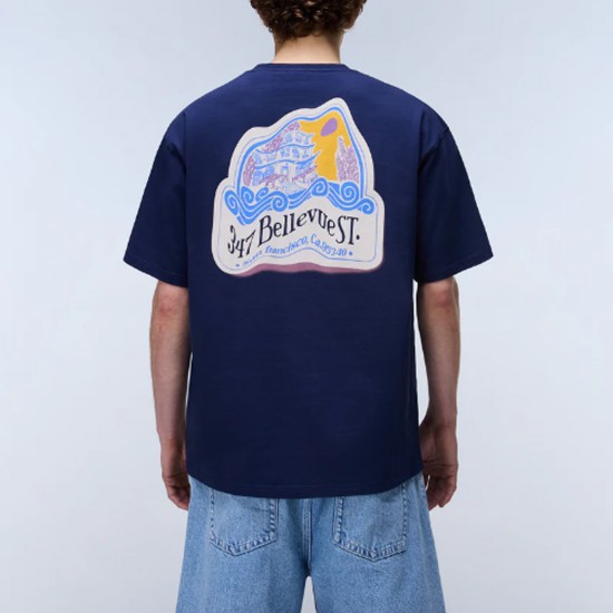 NAPAPIJRI T-SHIRT S-FLUORITE RELAXED PREMIUM FIT BACK PRINT  ΑΝΟΙΧΤΟ ΜΠΛΕ