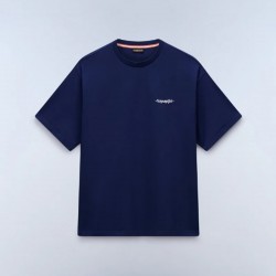 NAPAPIJRI T-SHIRT S-FLUORITE RELAXED PREMIUM FIT BACK PRINT  ΑΝΟΙΧΤΟ ΜΠΛΕ