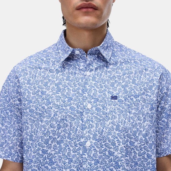 NAPAPIJRI ΠΟΥΚΑΜΙΣΟ G-ELIOR RELAXED FIT ALLOVER PRINT ΣΙΕΛ