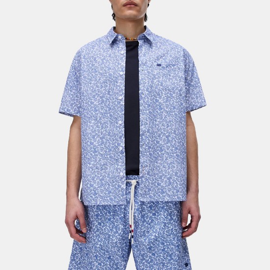 NAPAPIJRI ΠΟΥΚΑΜΙΣΟ G-ELIOR RELAXED FIT ALLOVER PRINT ΣΙΕΛ